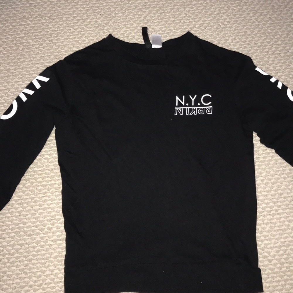 Black graphic sweater